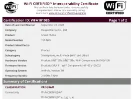 Huawei Mate X2 gets Wi-Fi certification