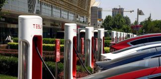Tesla charging station