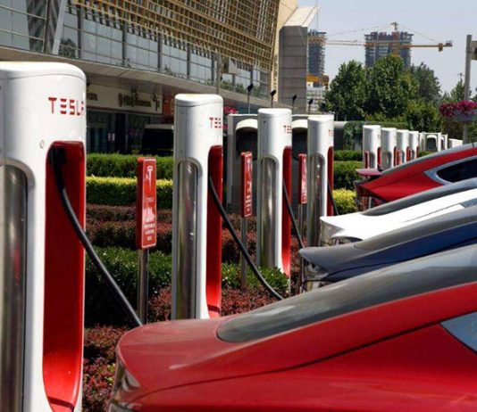 tesla charging station