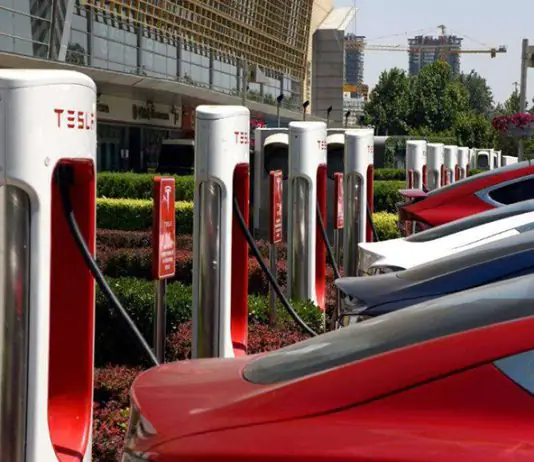 Tesla charging station