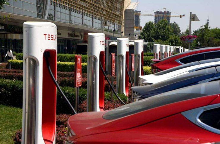 Tesla charging station
