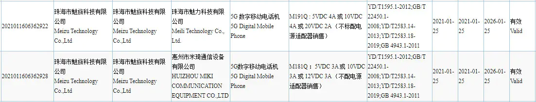 Meizu 18 get 3C certification support 40W fast charging